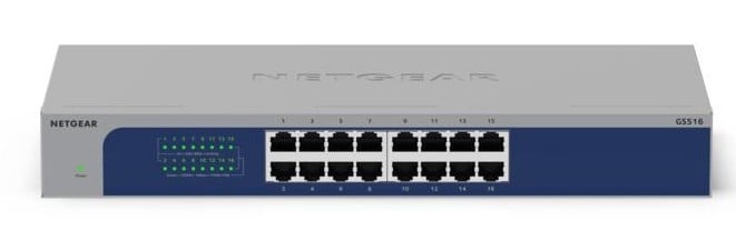 NETGEAR NETGEAR GS516-300EUS switch di rete Non gestito Gigabit Ethernet (10/100/1000) Grigio - RETI | TecnoCARE.net Sabaudia, Latina, Terracina, San Felice Circeo e Pontinia