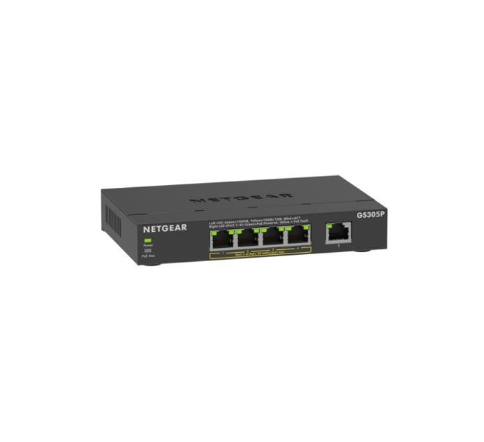 NETGEAR Netgear GS305P Switch 5xGE (4xPoE+ 63W) - RETI | TecnoCARE.net Sabaudia, Latina, Terracina, San Felice Circeo e Pontinia