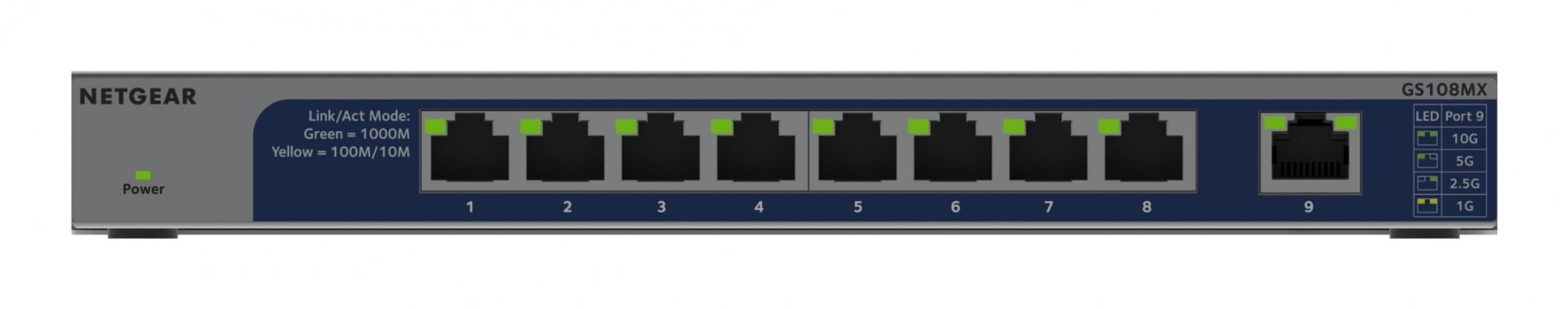 NETGEAR NETGEAR GS108MX-100EUS switch di rete Non gestito L2 Gigabit Ethernet (10/100/1000) Montaggio da desktop/parete - RETI | TecnoCARE.net Sabaudia, Latina, Terracina, San Felice Circeo e Pontinia