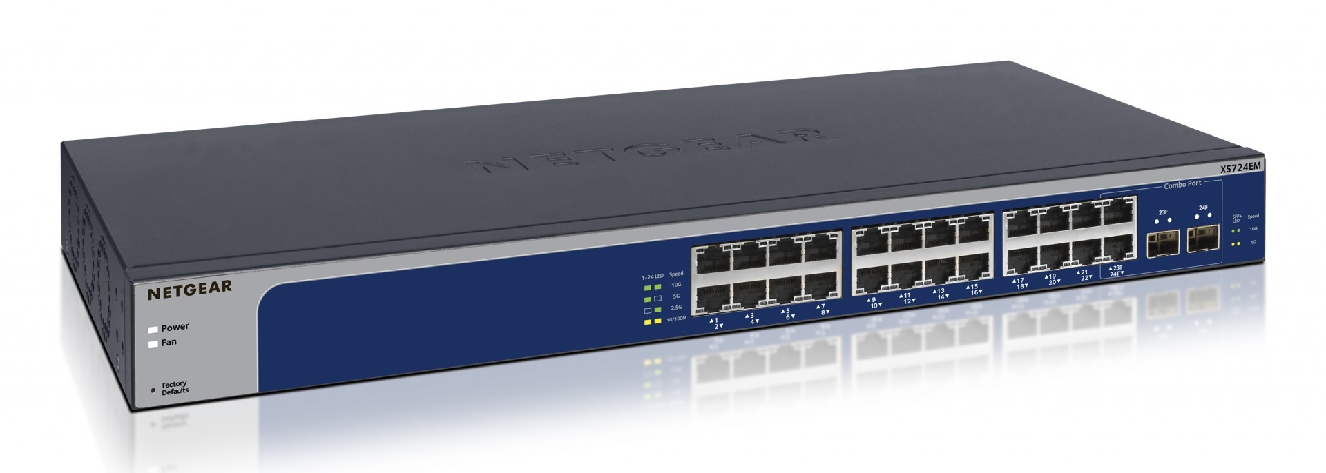 NETGEAR NETGEAR XS724EM Gestito L2 10G Ethernet (100/1000/10000) 1U Blu, Grigio - RETI | TecnoCARE.net Sabaudia, Latina, Terracina, San Felice Circeo e Pontinia