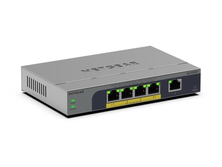 NETGEAR NETGEAR GS105EP Non gestito Gigabit Ethernet (10/100/1000) Supporto Power over Ethernet (PoE) Grigio - RETI | TecnoCARE.net Sabaudia, Latina, Terracina, San Felice Circeo e Pontinia