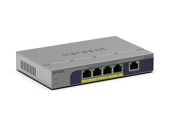 NETGEAR NETGEAR GS105P Non gestito Gigabit Ethernet (10/100/1000) Supporto Power over Ethernet (PoE) Montaggio da desktop/parete Grigio - RETI | TecnoCARE.net Sabaudia, Latina, Terracina, San Felice Circeo e Pontinia
