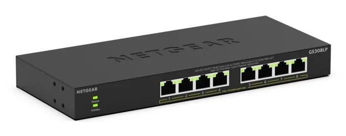 NETGEAR NETGEAR GS308LP Non gestito Gigabit Ethernet (10/100/1000) Supporto Power over Ethernet (PoE) Desktop Nero - RETI | TecnoCARE.net Sabaudia, Latina, Terracina, San Felice Circeo e Pontinia