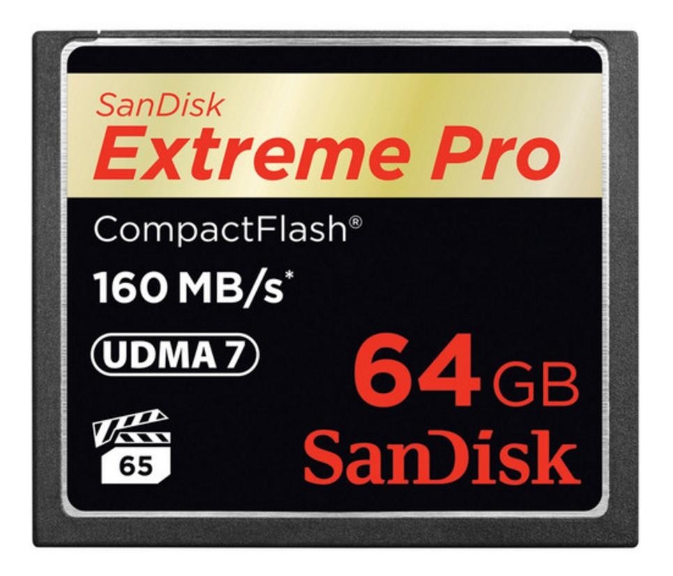 SANDISK SanDisk 64GB Extreme Pro CF 160MB/s CompactFlash - SUPPORTI PER LA MEMORIZZAZIONE | TecnoCARE.net Sabaudia, Latina, Terracina, San Felice Circeo e Pontinia