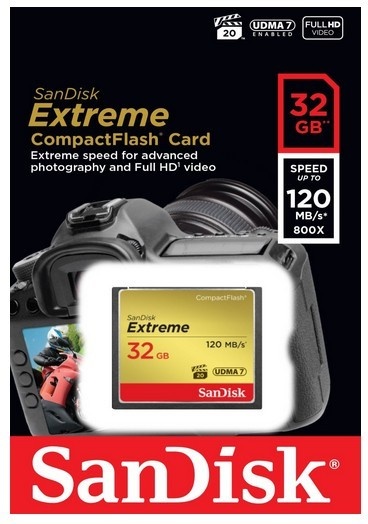 SANDISK SanDisk 32GB Extreme CompactFlash - SUPPORTI PER LA MEMORIZZAZIONE | TecnoCARE.net Sabaudia, Latina, Terracina, San Felice Circeo e Pontinia