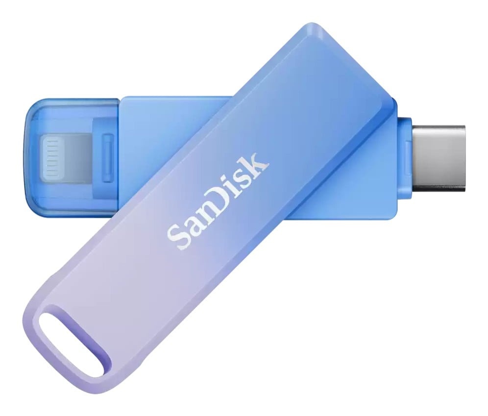 SANDISK SanDisk Creator Phone Drive unità flash USB 256 GB USB Type-C / Lightning 3.2 Gen 1 (3.1 Gen 1) Blu, Lillà - SUPPORTI PER LA MEMORIZZAZIONE | TecnoCARE.net Sabaudia, Latina, Terracina, San Felice Circeo e Pontinia