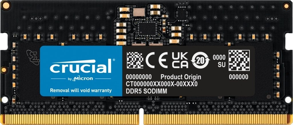 CRUCIAL Crucial SODIMM, DDR5, 8 GB, 5600 MHz, CL46 (CT8G56C46S5) - COMPONENTI | TecnoCARE.net Sabaudia, Latina, Terracina, San Felice Circeo e Pontinia