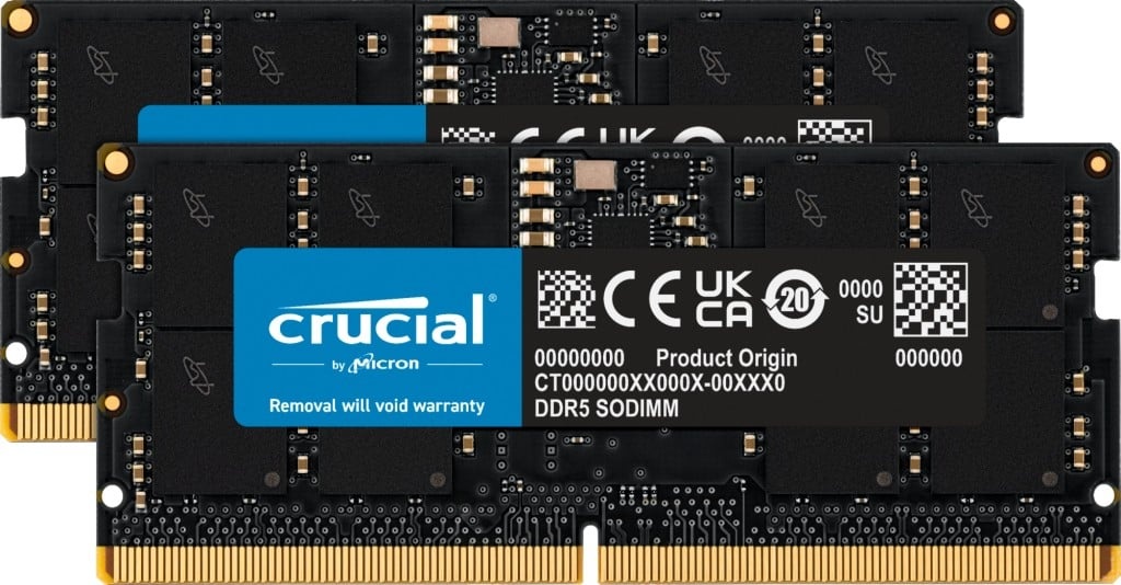 CRUCIAL Modulo di memoria Crucial CT2K16G56C46S5 32 GB 2 x 16 GB DDR5 ECC - COMPONENTI | TecnoCARE.net Sabaudia, Latina, Terracina, San Felice Circeo e Pontinia