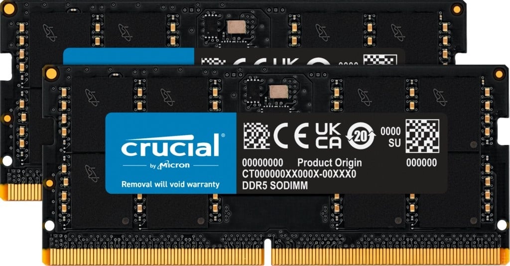 CRUCIAL Modulo di memoria Crucial CT2K32G56C46S5 64 GB 2 x 32 GB DDR5 - COMPONENTI | TecnoCARE.net Sabaudia, Latina, Terracina, San Felice Circeo e Pontinia