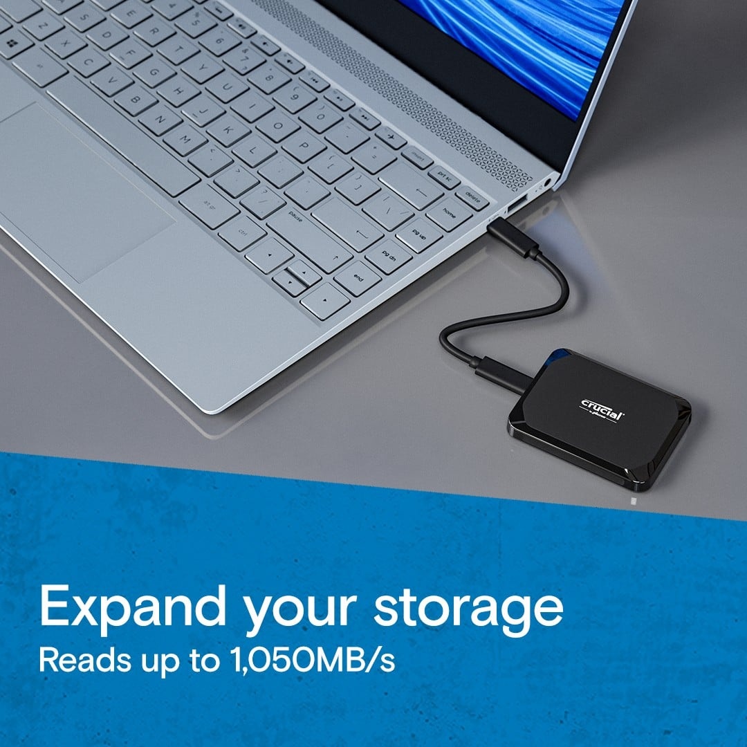 CRUCIAL Crucial X9 1 TB USB tipo-C 3.2 Gen 2 (3.1 Gen 2) Nero - SUPPORTI PER LA MEMORIZZAZIONE | TecnoCARE.net Sabaudia, Latina, Terracina, San Felice Circeo e Pontinia