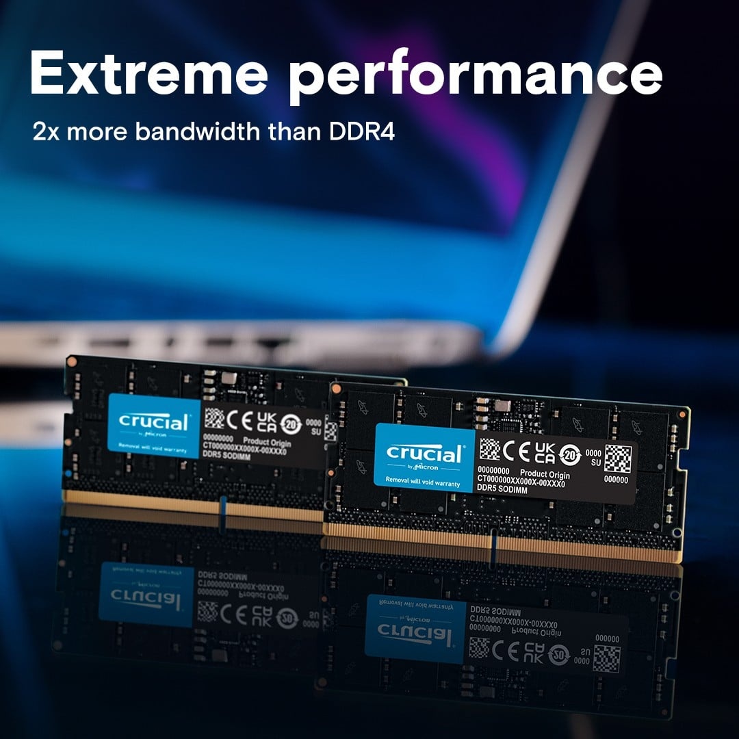 CRUCIAL Modulo di memoria Crucial CT64G56C46S5 64 GB 1 x 64 GB DDR5 - COMPONENTI | TecnoCARE.net Sabaudia, Latina, Terracina, San Felice Circeo e Pontinia