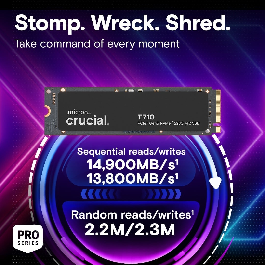 CRUCIAL Crucial CT1000T710SSD8 1TB M2 SSD per PC - SUPPORTI PER LA MEMORIZZAZIONE | TecnoCARE.net Sabaudia, Latina, Terracina, San Felice Circeo e Pontinia