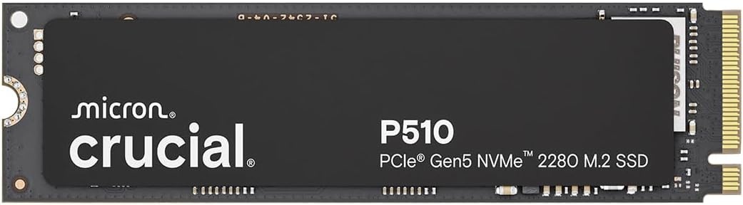 CRUCIAL Crucial P510 1 TB M.2 PCI Express 5.0 NVMe TLC - SUPPORTI PER LA MEMORIZZAZIONE | TecnoCARE.net Sabaudia, Latina, Terracina, San Felice Circeo e Pontinia