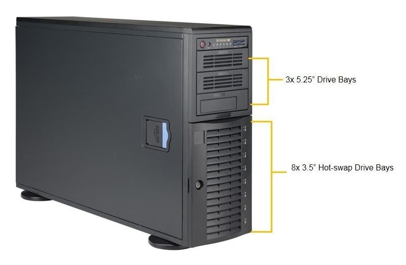SUPERMICRO Supermicro SuperWorkstation 7049A-T Intel® C621 LGA 3647 (Socket P) Armadio (4U) Nero - PC | TecnoCARE.net Sabaudia, Latina, Terracina, San Felice Circeo e Pontinia