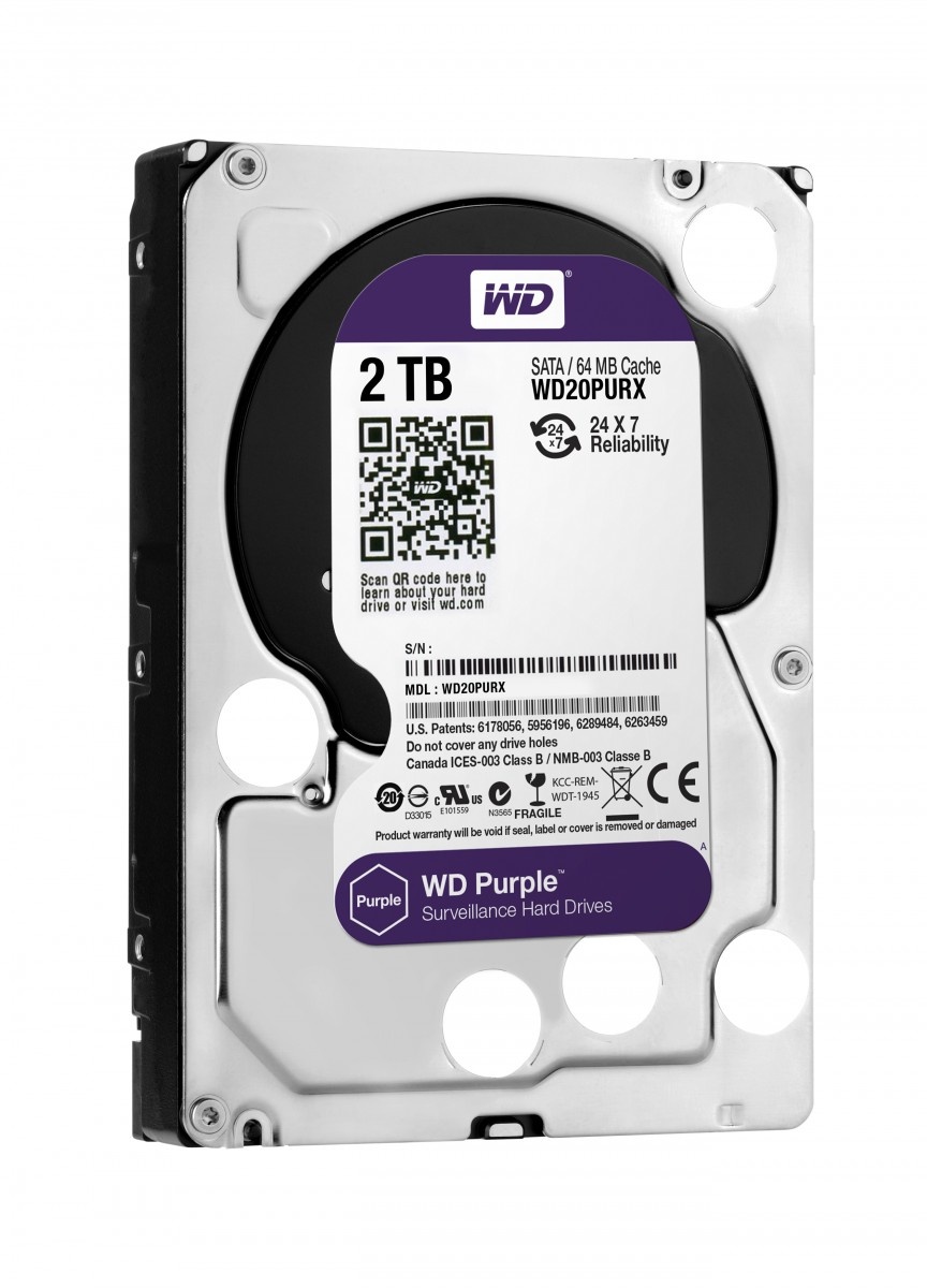 WESTERN DIGITAL Western Digital Purple 2TB WD20PURX - SISTEMI DI SORVEGLIANZA | TecnoCARE.net Sabaudia, Latina, Terracina, San Felice Circeo e Pontinia