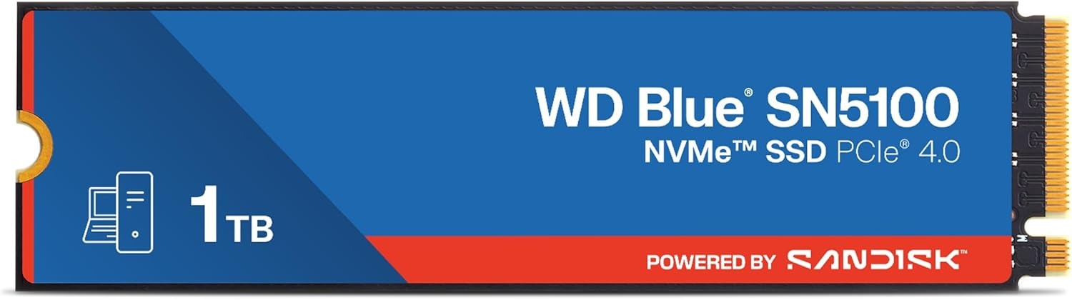 SANDISK Western Digital WD Blue SN5100 1 TB M.2 PCI Express 4.0 NVMe QLC 3D NAND - SUPPORTI PER LA MEMORIZZAZIONE | TecnoCARE.net Sabaudia, Latina, Terracina, San Felice Circeo e Pontinia