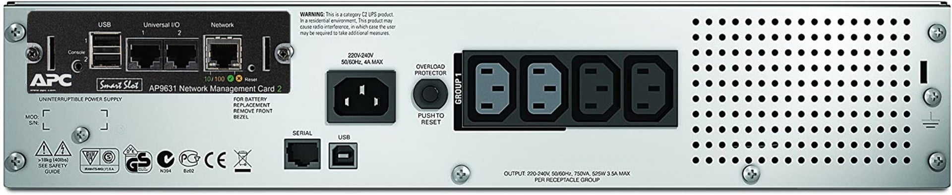 APC BY SCHNEIDER ELECTRIC APC Smart-UPS 750VA A linea interattiva 0,75 kVA 500 W 4 presa(e) AC - BATTERIE E ALIMENTATORI | TecnoCARE.net Sabaudia, Latina, Terracina, San Felice Circeo e Pontinia