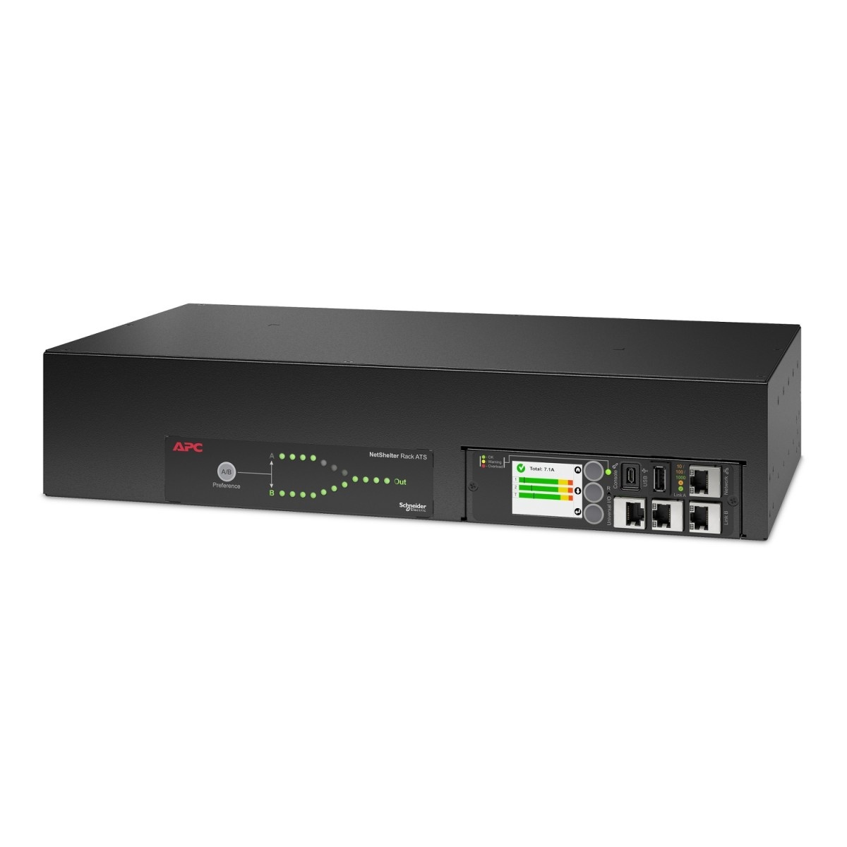 APC BY SCHNEIDER ELECTRIC Rack ATS, 230V, 32A, IEC 309 ingresso, (16) C13 (2) C19 uscita - STABILIZZATORI DI RETE | TecnoCARE.net Sabaudia, Latina, Terracina, San Felice Circeo e Pontinia