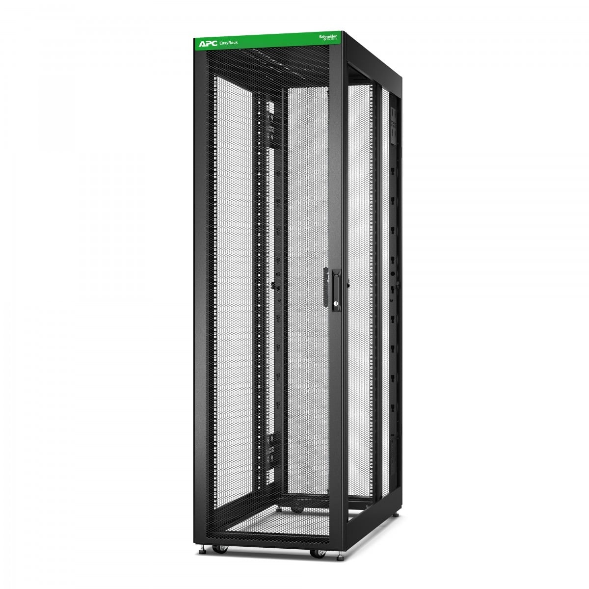APC BY SCHNEIDER ELECTRIC Easy Rack 600mm/42U/1200mm, con tetto, ruote, piedi e 4 supporti, senza pannelli laterali, nero - COMPONENTI | TecnoCARE.net Sabaudia, Latina, Terracina, San Felice Circeo e Pontinia