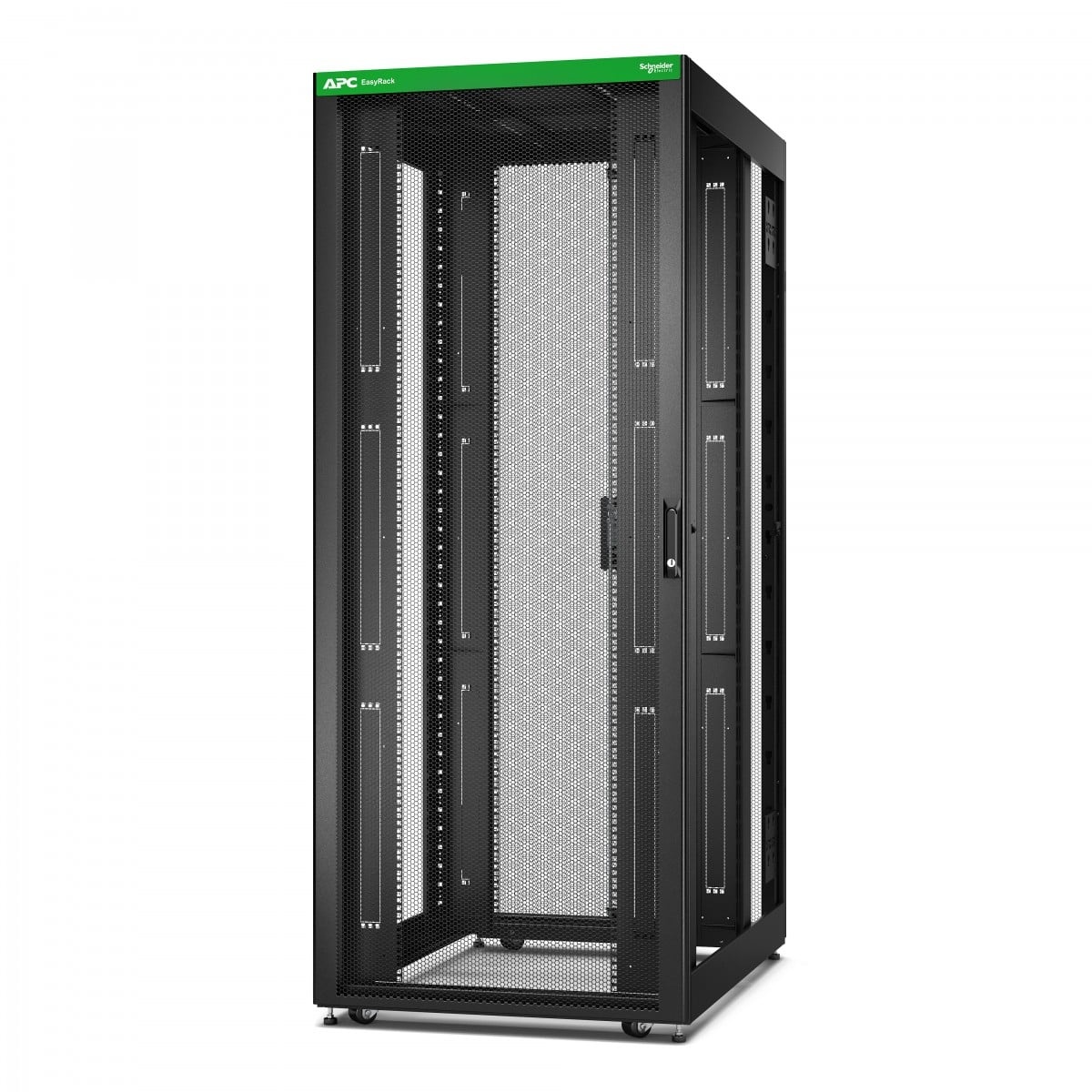 APC BY SCHNEIDER ELECTRIC Easy Rack 800mm/42U/1200mm, con tetto, ruote, piedi e 4 supporti, senza pannelli laterali, nero - COMPONENTI | TecnoCARE.net Sabaudia, Latina, Terracina, San Felice Circeo e Pontinia