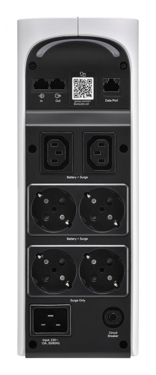 APC BY SCHNEIDER ELECTRIC APC Back-UPS Pro 2200VA per Gaming, 230V, onda sinusoidale pura, LCD, bianco, Schuko - BATTERIE E ALIMENTATORI | TecnoCARE.net Sabaudia, Latina, Terracina, San Felice Circeo e Pontinia