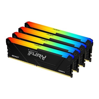 KINGSTON Kingston Technology FURY Beast 32GB 3600MT/s DDR4 CL17 DIMM (Kit di 4) RGB - COMPONENTI | TecnoCARE.net Sabaudia, Latina, Terracina, San Felice Circeo e Pontinia