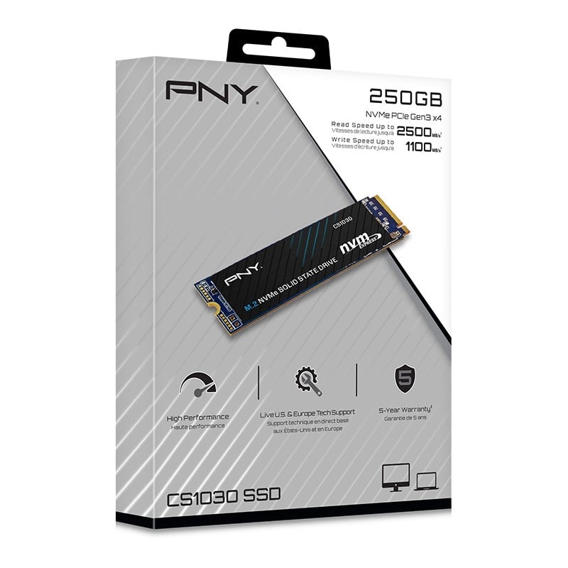 PNY PNY CS1030 M.2 NVMe 250 GB PCI Express 3.0 - SUPPORTI PER LA MEMORIZZAZIONE | TecnoCARE.net Sabaudia, Latina, Terracina, San Felice Circeo e Pontinia