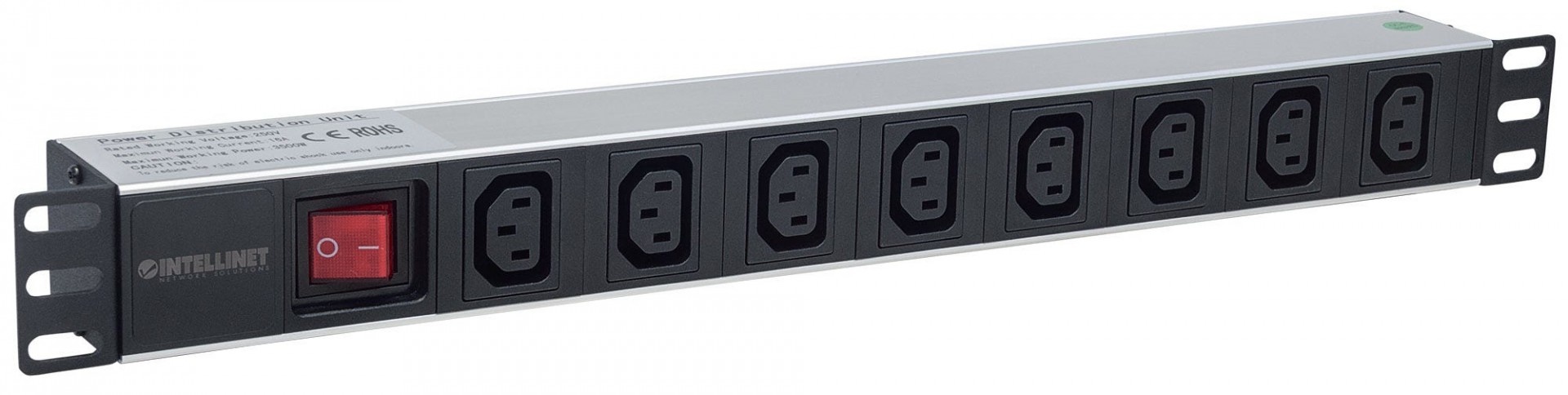 INTELLINET Intellinet 163620 unità di distribuzione dell'energia (PDU) 8 presa(e) AC 1U Nero, Argento - BATTERIE E ALIMENTATORI | TecnoCARE.net Sabaudia, Latina, Terracina, San Felice Circeo e Pontinia