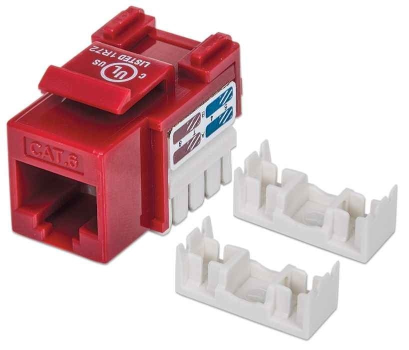 INTELLINET Intellinet 210614 Modulo keystone C6 UTP rosso - DISPOSITIVI E ACCESSORI DI CABLAGGIO | TecnoCARE.net Sabaudia, Latina, Terracina, San Felice Circeo e Pontinia