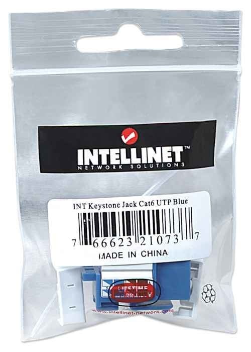 INTELLINET Intellinet 210737 Modulo keystone C6 UTP blu - DISPOSITIVI E ACCESSORI DI CABLAGGIO | TecnoCARE.net Sabaudia, Latina, Terracina, San Felice Circeo e Pontinia