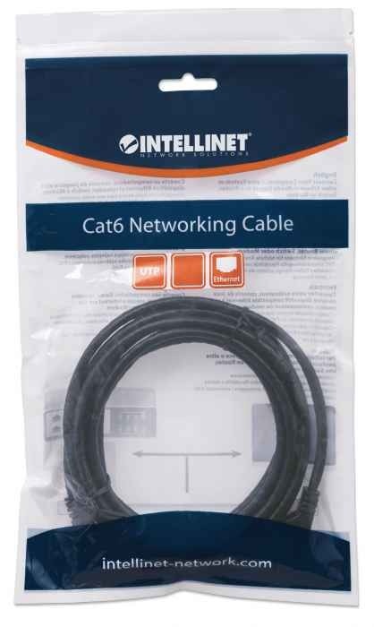 INTELLINET Intellinet 0.5m Cat6 cavo di rete Nero 0,5 m U/UTP (UTP) - CAVI PER COMPUTER E PERIFERICHE | TecnoCARE.net Sabaudia, Latina, Terracina, San Felice Circeo e Pontinia