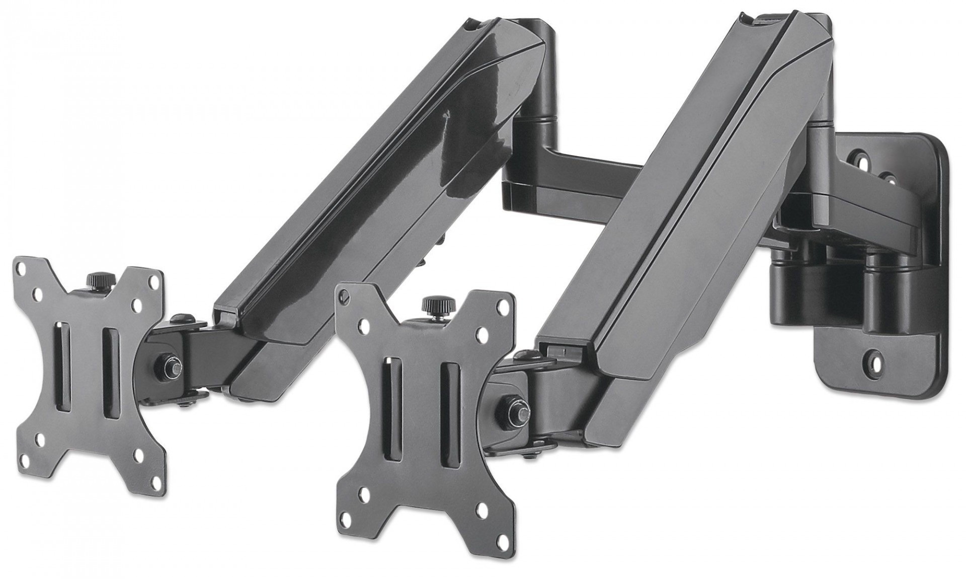 MANHATTAN Manhattan 461627 Braccio di montaggio a parete 2x LCD con molla a gas - ACCESSORI ED ELEMENTI PER APPARECCHIATURA AUDIO | TecnoCARE.net Sabaudia, Latina, Terracina, San Felice Circeo e Pontinia
