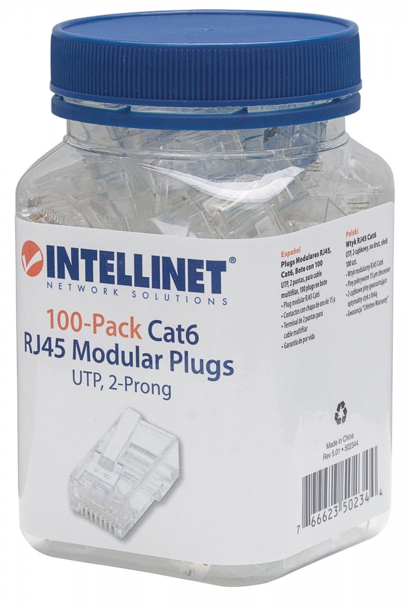 INTELLINET Intellinet 502344 Spina RJ45 8P/8C C6Link solido 100 - CAVI PER COMPUTER E PERIFERICHE | TecnoCARE.net Sabaudia, Latina, Terracina, San Felice Circeo e Pontinia