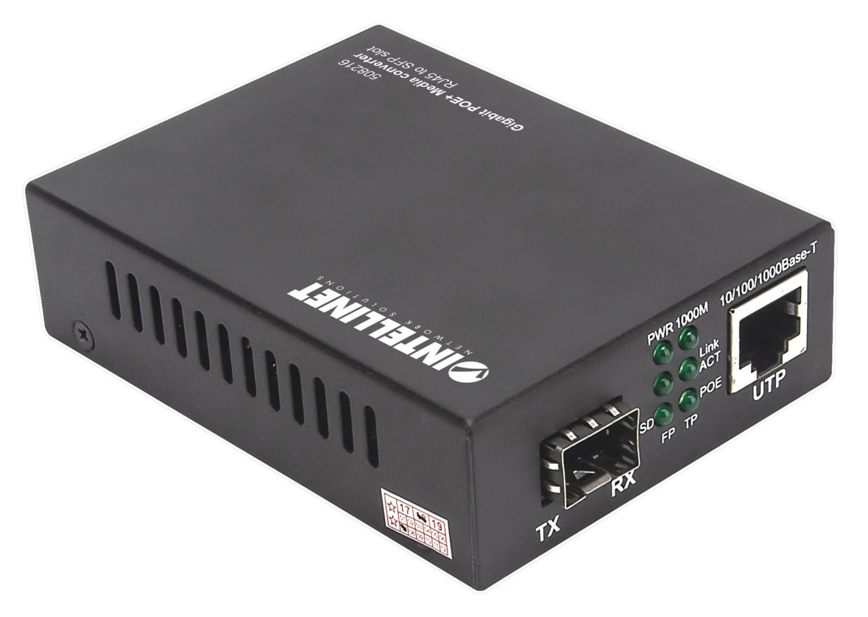 INTELLINET Intellinet 508216 convertitore multimediale di rete 1000 Mbit/s Nero - RETI | TecnoCARE.net Sabaudia, Latina, Terracina, San Felice Circeo e Pontinia