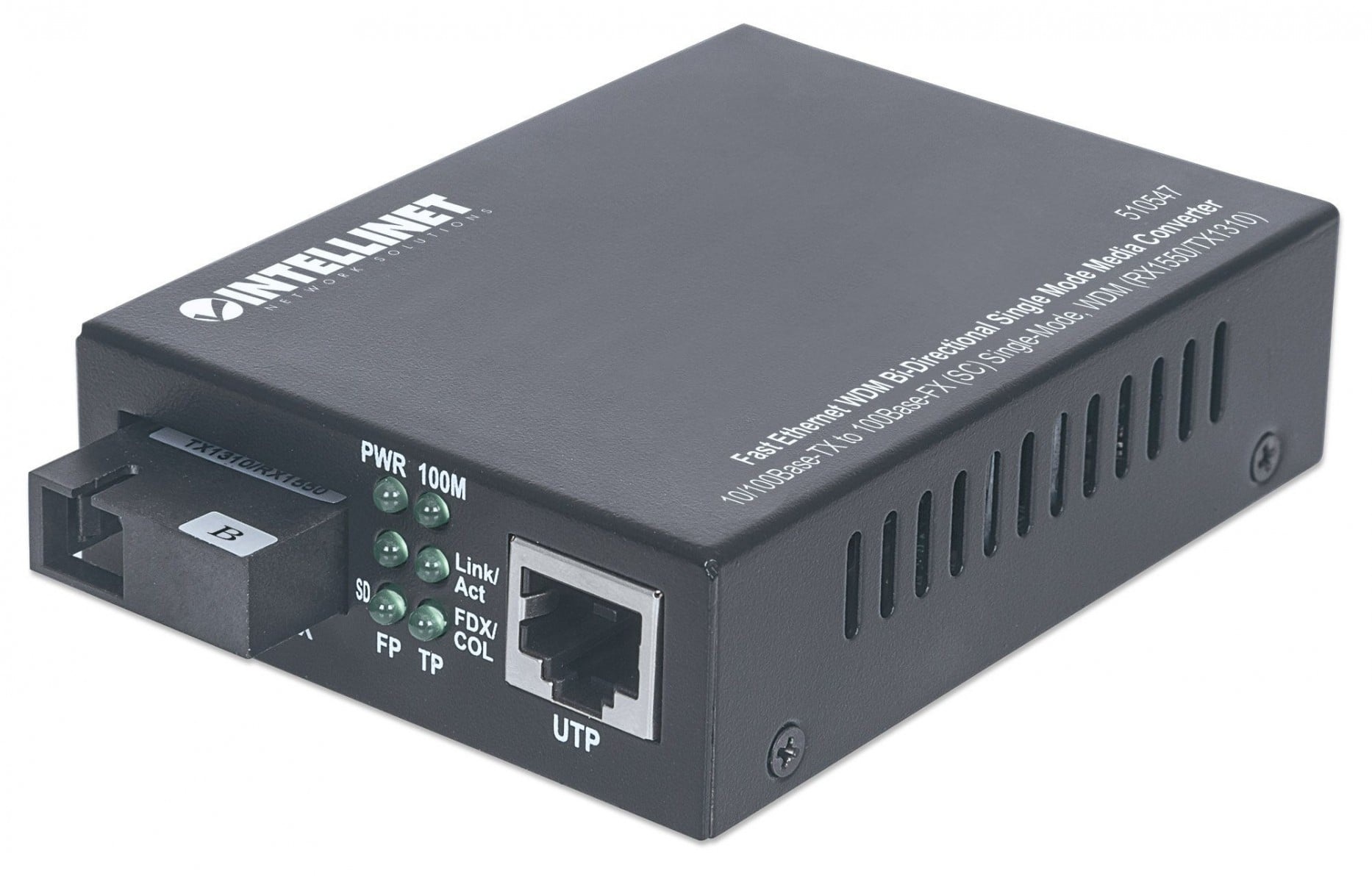 INTELLINET Intellinet 510547 convertitore multimediale di rete 100 Mbit/s Modalità singola Nero - RETI | TecnoCARE.net Sabaudia, Latina, Terracina, San Felice Circeo e Pontinia