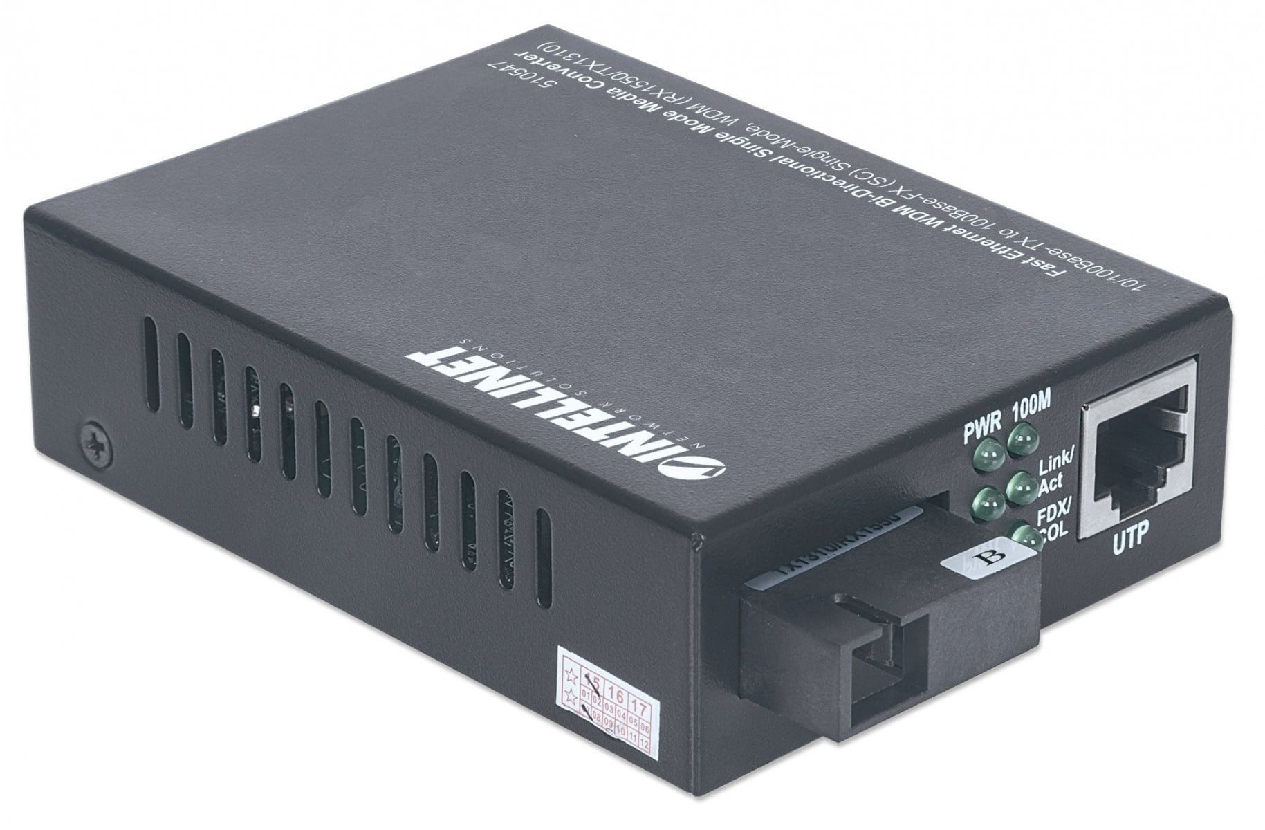 INTELLINET Intellinet 510547 convertitore multimediale di rete 100 Mbit/s Modalità singola Nero - RETI | TecnoCARE.net Sabaudia, Latina, Terracina, San Felice Circeo e Pontinia