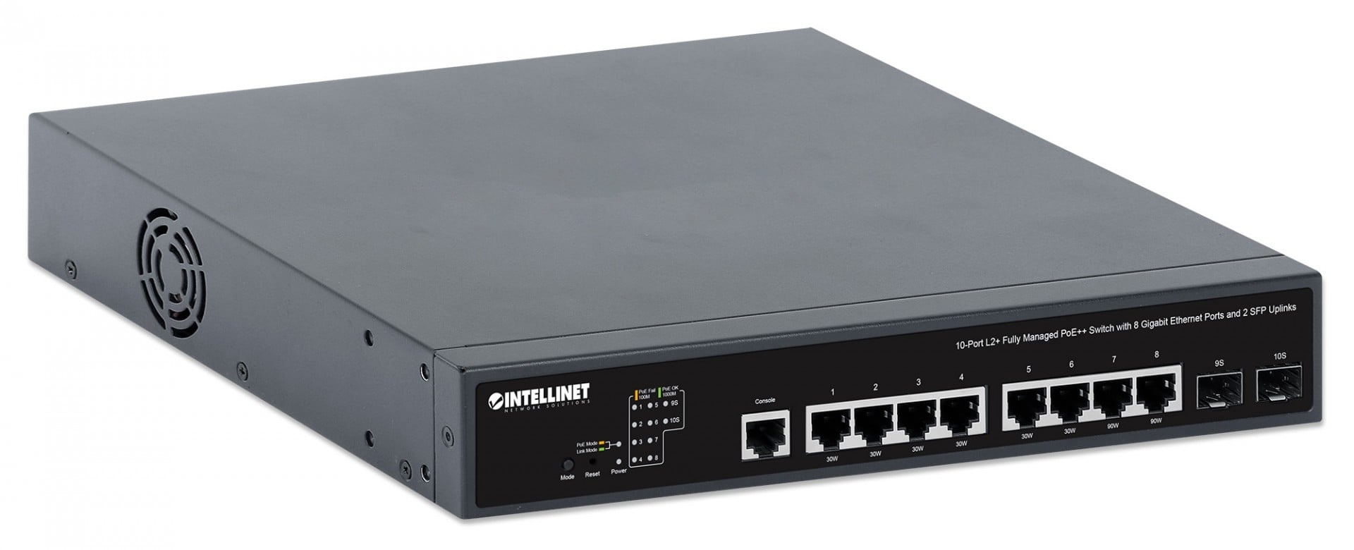 INTELLINET Intellinet 562003 switch di rete Gestito L2+/L3 Gigabit Ethernet (10/100/1000) Supporto Power over Ethernet (PoE) 1U Nero - RETI | TecnoCARE.net Sabaudia, Latina, Terracina, San Felice Circeo e Pontinia