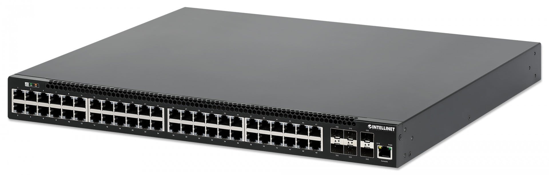 INTELLINET Intellinet 562041 switch di rete Gestito L3 Gigabit Ethernet (10/100/1000) Supporto Power over Ethernet (PoE) Nero - RETI | TecnoCARE.net Sabaudia, Latina, Terracina, San Felice Circeo e Pontinia