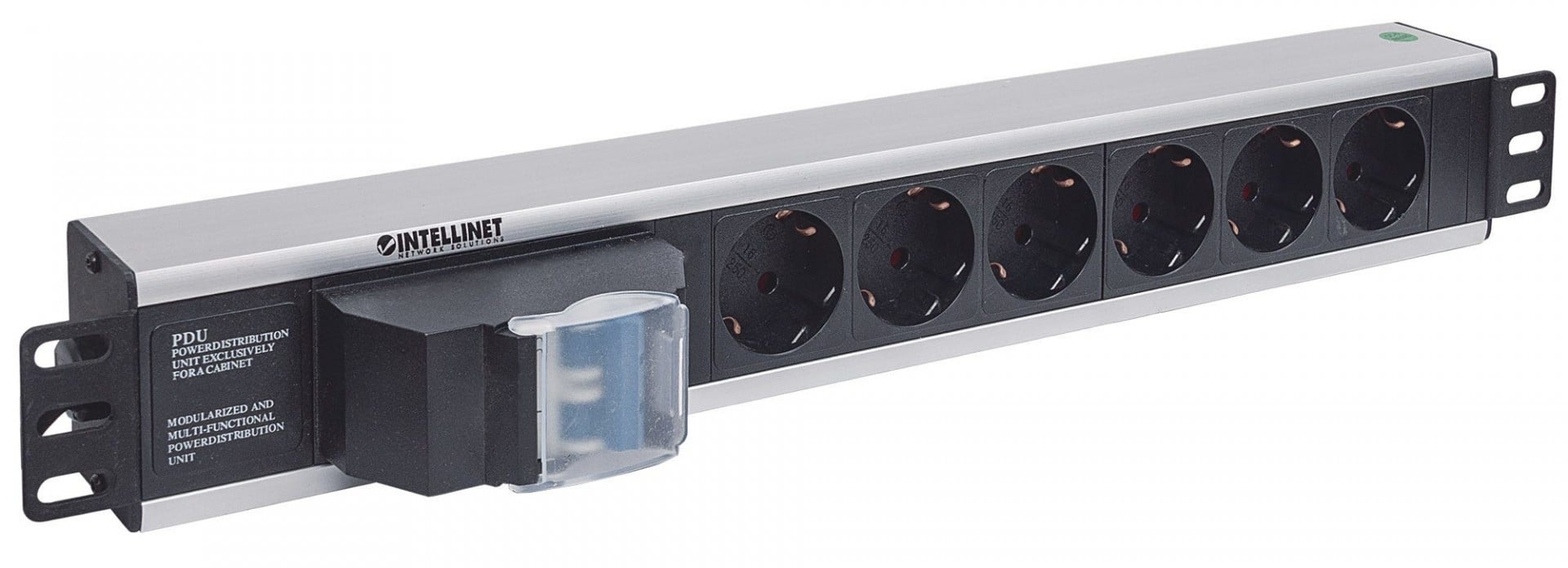 INTELLINET Intellinet 711432 unità di distribuzione dell'energia (PDU) 6 presa(e) AC 1.5U Nero, Grigio - BATTERIE E ALIMENTATORI | TecnoCARE.net Sabaudia, Latina, Terracina, San Felice Circeo e Pontinia
