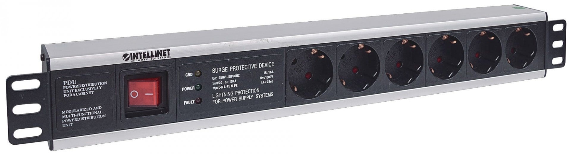INTELLINET Intellinet 713962 unità di distribuzione dell'energia (PDU) 6 presa(e) AC 1.5U Nero - BATTERIE E ALIMENTATORI | TecnoCARE.net Sabaudia, Latina, Terracina, San Felice Circeo e Pontinia