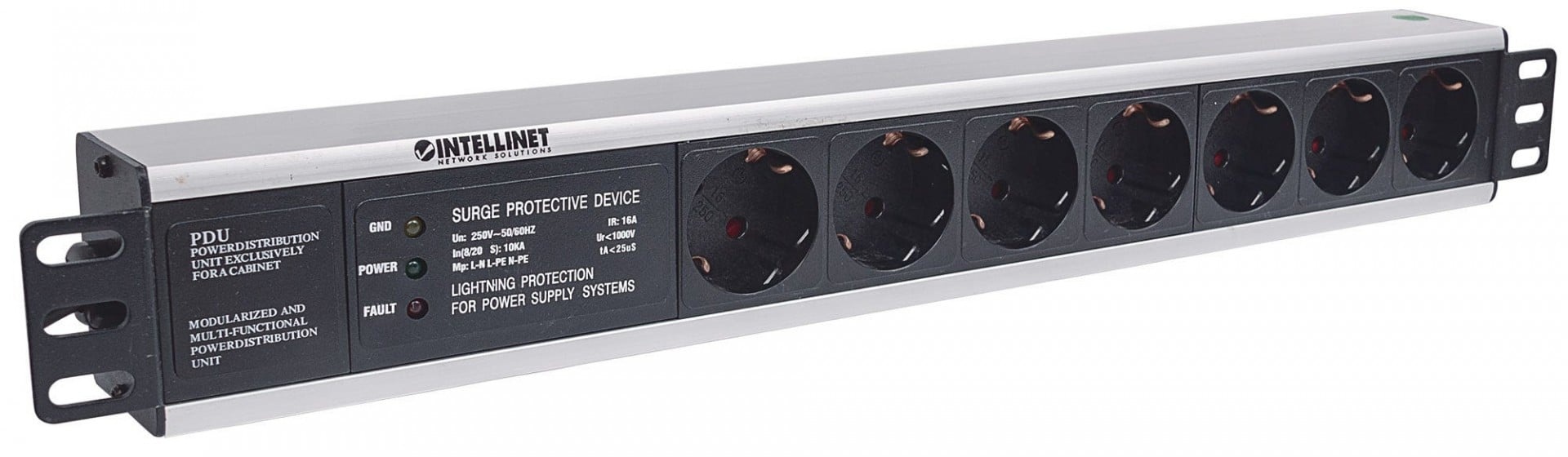 INTELLINET Intellinet 714006 unità di distribuzione dell'energia (PDU) 7 presa(e) AC 1.5U Nero - BATTERIE E ALIMENTATORI | TecnoCARE.net Sabaudia, Latina, Terracina, San Felice Circeo e Pontinia