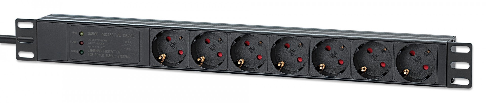 INTELLINET Intellinet 715140 unità di distribuzione dell'energia (PDU) 7 presa(e) AC 1U Nero - BATTERIE E ALIMENTATORI | TecnoCARE.net Sabaudia, Latina, Terracina, San Felice Circeo e Pontinia