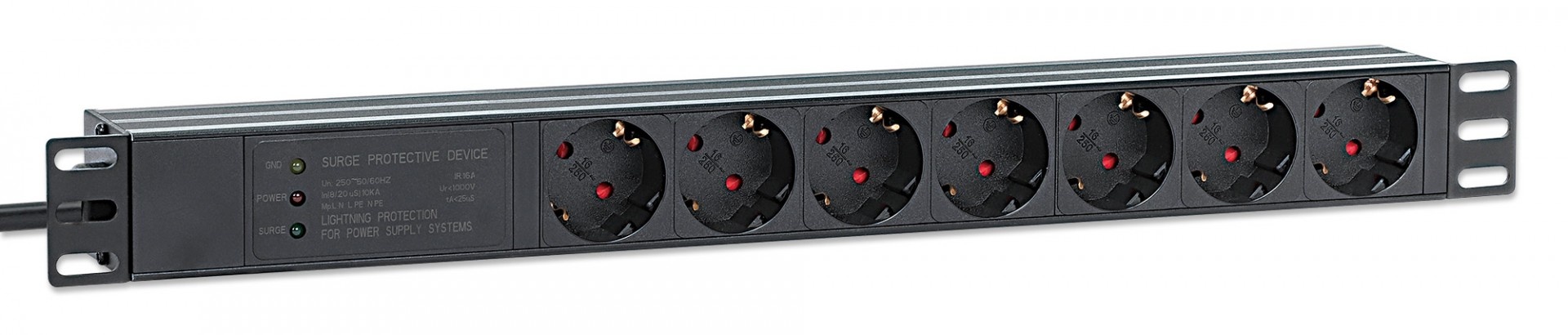 INTELLINET Intellinet 715140 unità di distribuzione dell'energia (PDU) 7 presa(e) AC 1U Nero - BATTERIE E ALIMENTATORI | TecnoCARE.net Sabaudia, Latina, Terracina, San Felice Circeo e Pontinia