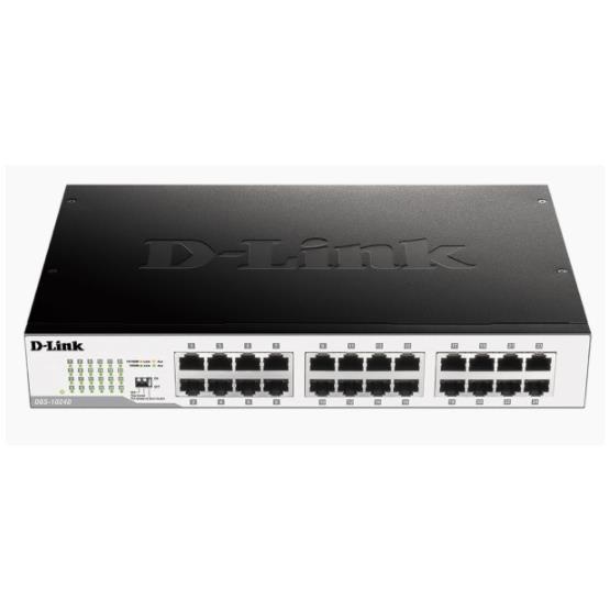 D-LINK D-Link DGS-1024D switch di rete Non gestito Gigabit Ethernet (10/100/1000) 1U Nero, Argento - RETI | TecnoCARE.net Sabaudia, Latina, Terracina, San Felice Circeo e Pontinia