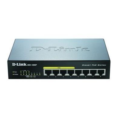 D-LINK D-Link DGS-1008P switch di rete Non gestito Gigabit Ethernet (10/100/1000) Supporto Power over Ethernet (PoE) Nero - RETI | TecnoCARE.net Sabaudia, Latina, Terracina, San Felice Circeo e Pontinia