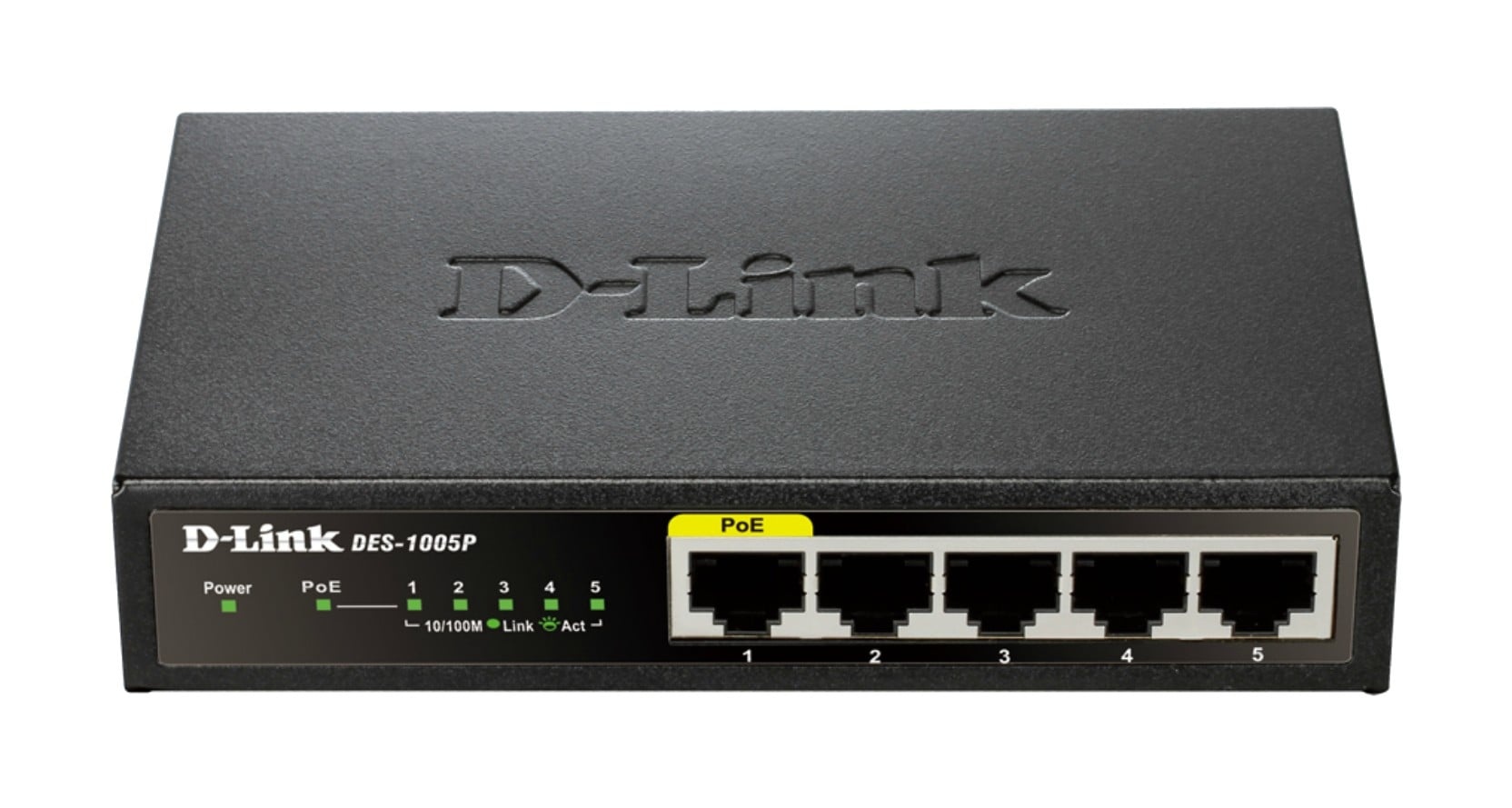 D-LINK D-Link DES-1005P/E switch di rete Non gestito L2 Fast Ethernet (10/100) Supporto Power over Ethernet (PoE) Nero - RETI | TecnoCARE.net Sabaudia, Latina, Terracina, San Felice Circeo e Pontinia