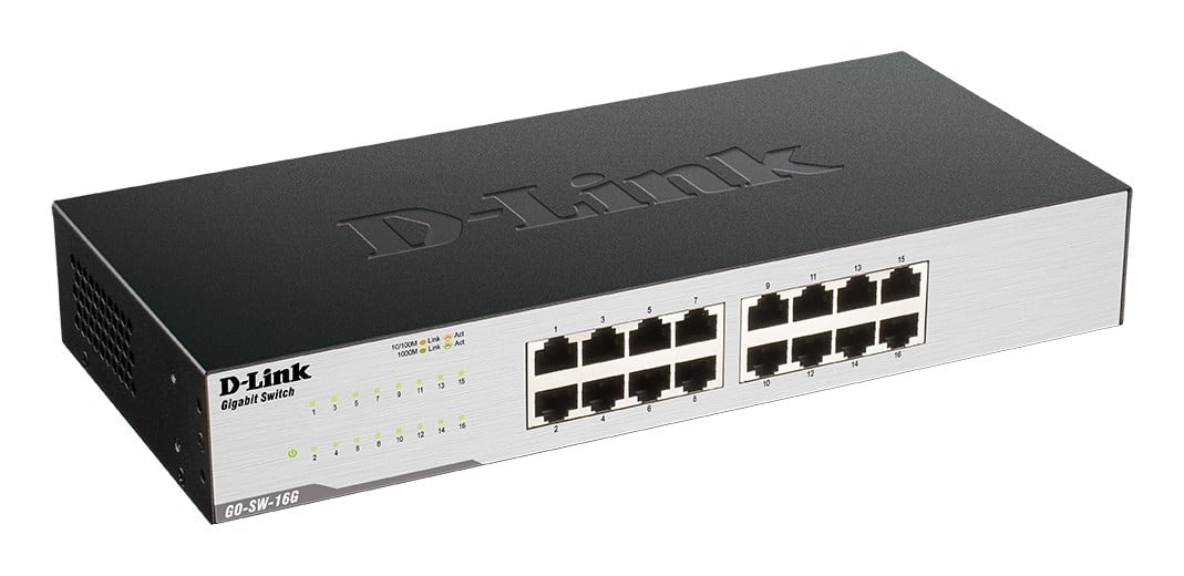 D-LINK D-Link GO-SW-16G Non gestito L2 Gigabit Ethernet (10/100/1000) 1U Nero - RETI | TecnoCARE.net Sabaudia, Latina, Terracina, San Felice Circeo e Pontinia