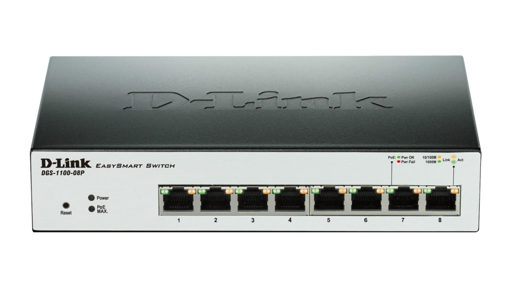 D-LINK D-Link DGS-1100-08P 8-Port PoE Gigabit Smart Switch - RETI | TecnoCARE.net Sabaudia, Latina, Terracina, San Felice Circeo e Pontinia