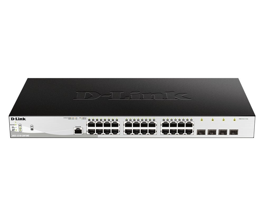D-LINK D-Link DGS-1210-28P/ME 24-PORT 10/100/1000BASE-T POE + 4-PORT 1 GBPS SFP PORTS METRO ET - RETI | TecnoCARE.net Sabaudia, Latina, Terracina, San Felice Circeo e Pontinia