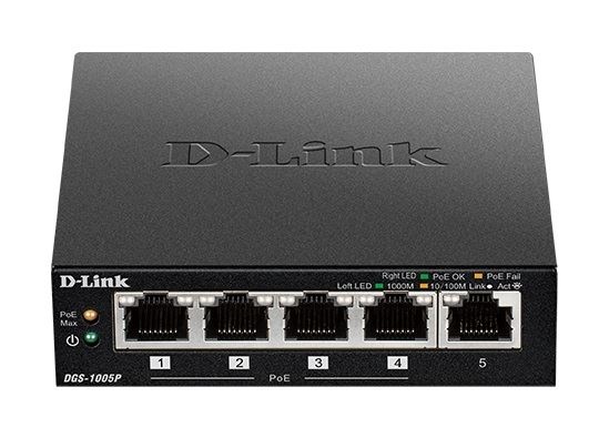 D-LINK D-Link DGS-1005P/E POE+ 60W - RETI | TecnoCARE.net Sabaudia, Latina, Terracina, San Felice Circeo e Pontinia